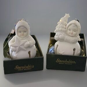 Department 56 Set of Two Jingle baby Snobabies ornaments 1993